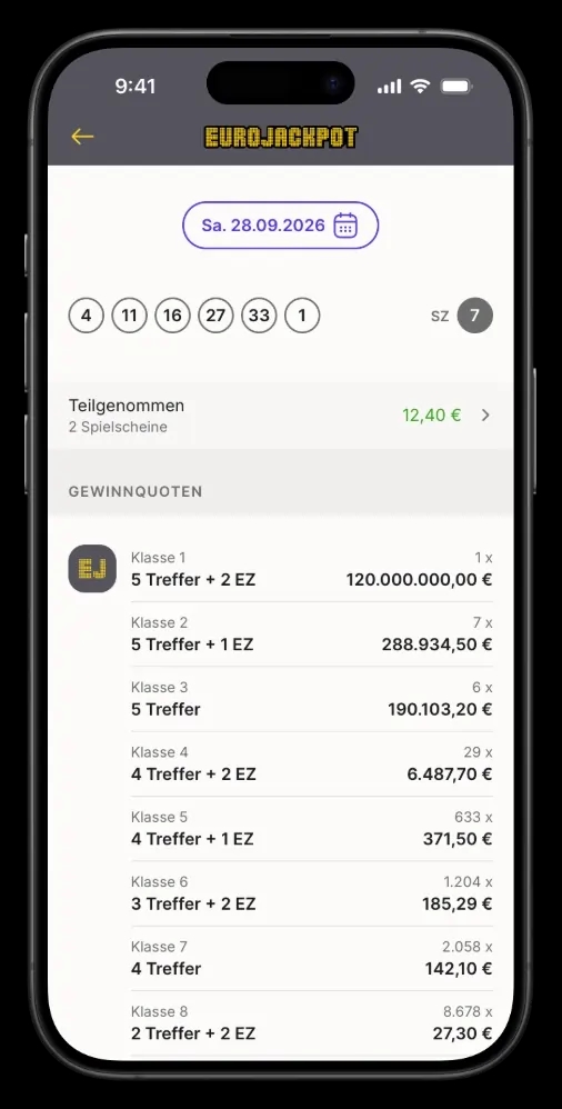 Lotto Scanner App Gewinnzahlen